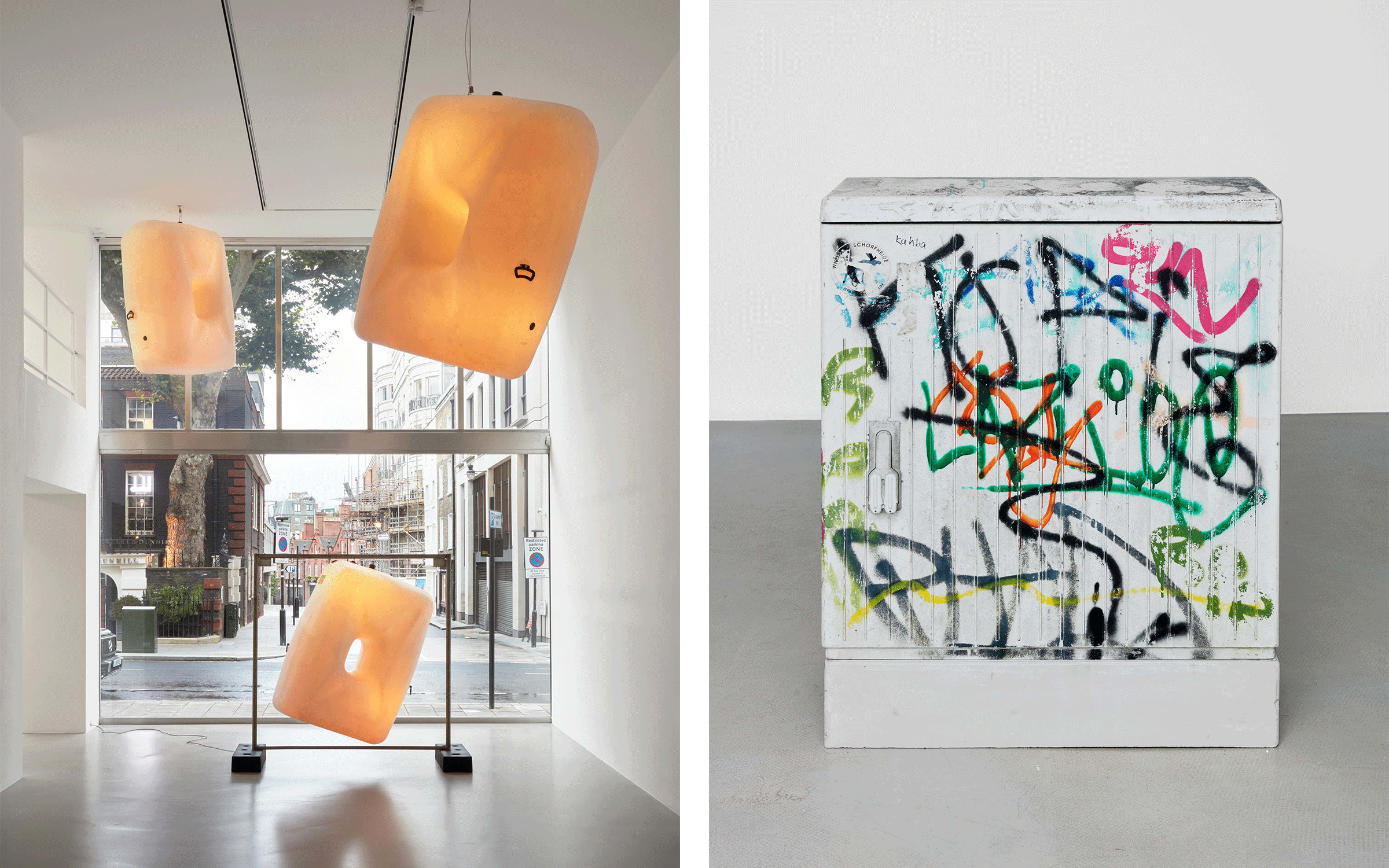 Installation views of Klara Lidén’s exhibition ‘Turn Me On’ at Sadie Coles HQ, London, 2020. Photographs by Robert Glowacki. © Klara Liden.