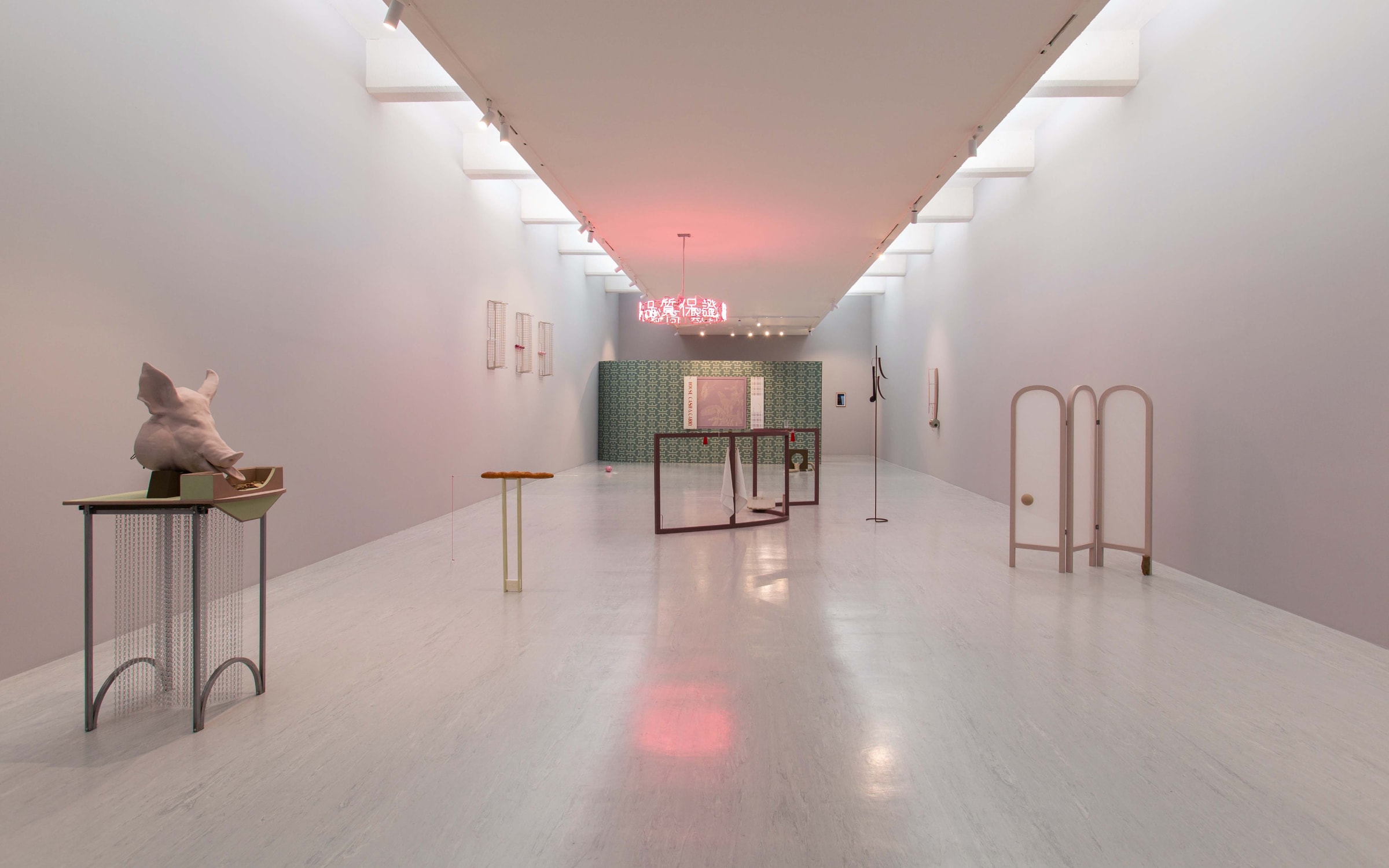 Installation view of Steph Huang's  "A Great Increase In Business Is On Its Way" at Taipei Fine Arts Museum, 2022. Courtesy of the artist and Public Gallery.