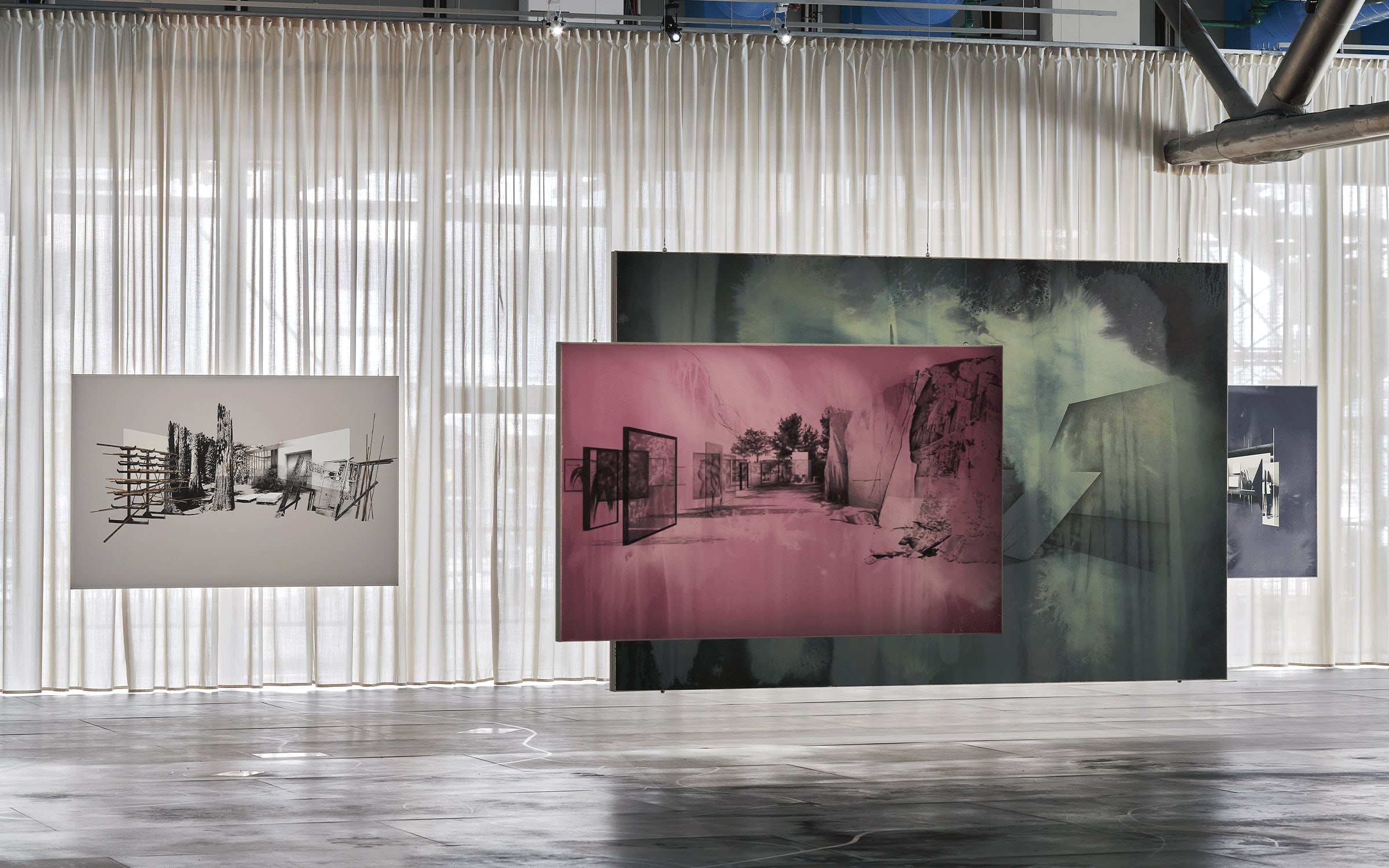 Installation view of Tatiana Trouvé's exhibition ‘The Great Atlas of Disorientation’ at the Centre Pompidou, Paris, 2022. Courtesy of the artist and Gagosian. Photograph by Thomas Lannes.