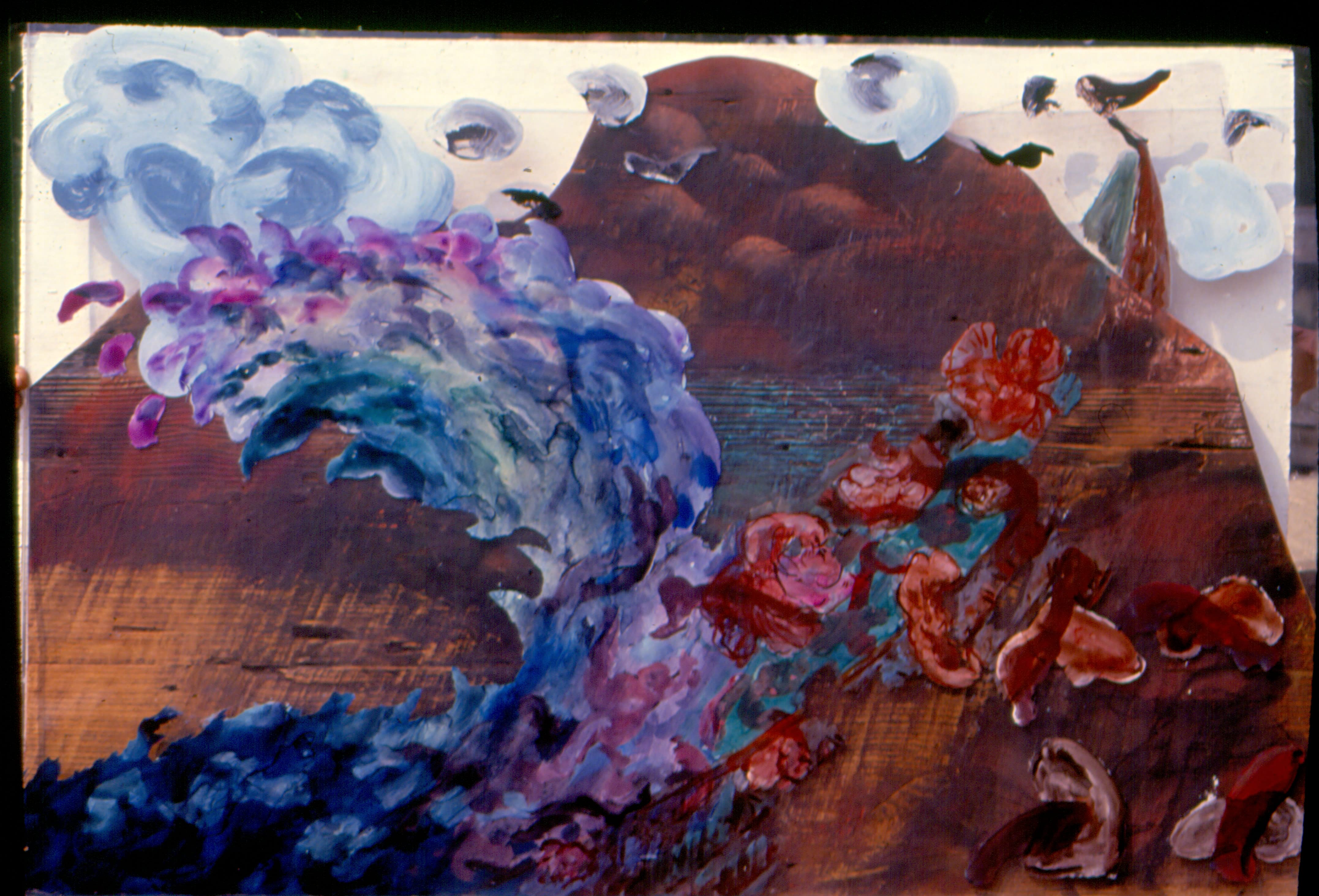 Vivan Sundaram's Cloud Mountain (1990) from Chemould’s show ‘Splash: Images on Glass’, 1990. Courtesy of Chemould Archives, Mumbai, India.