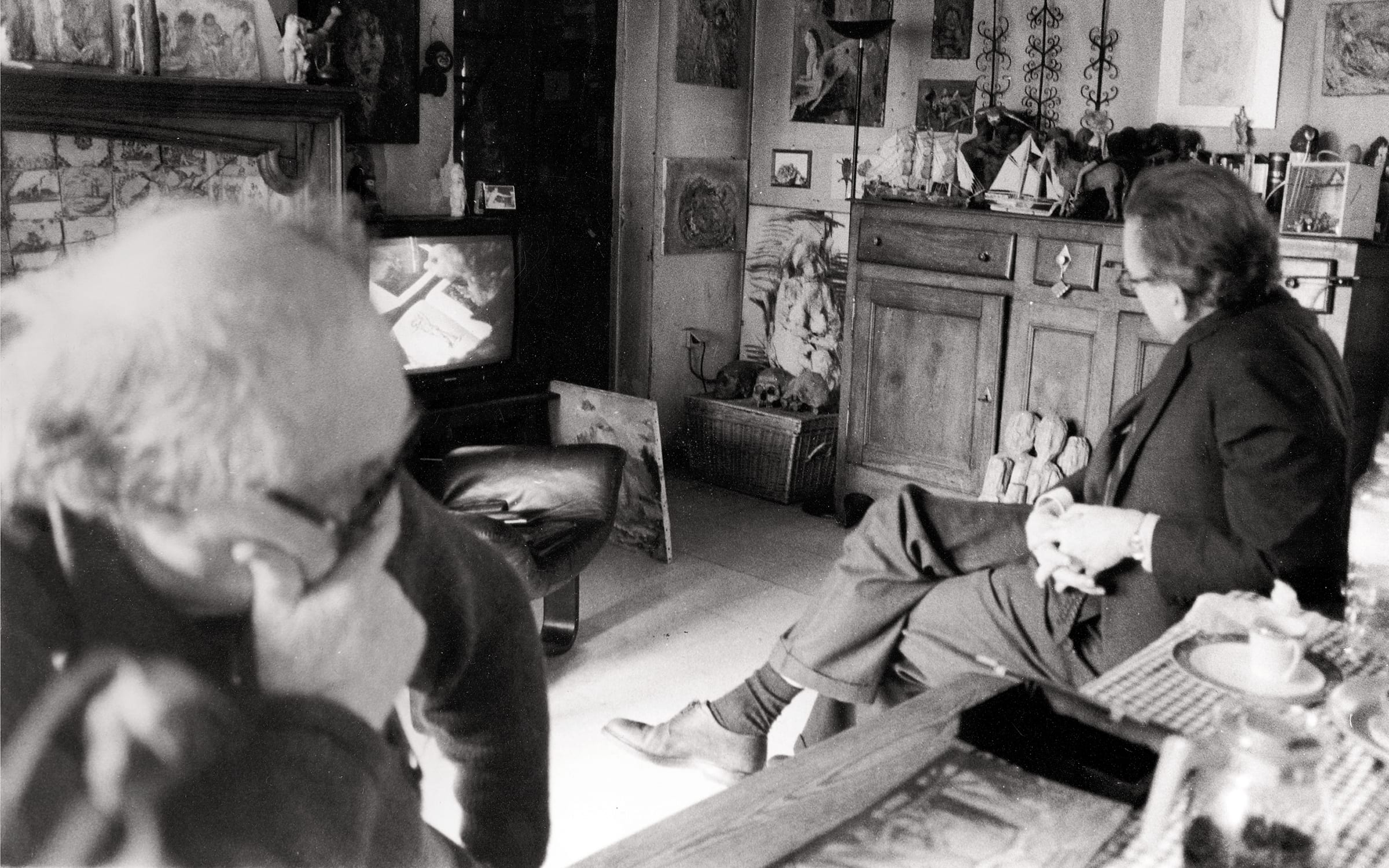 Eugène Leroy and Michael Werner in the artist's studio, Wasquehal, c. 1996.