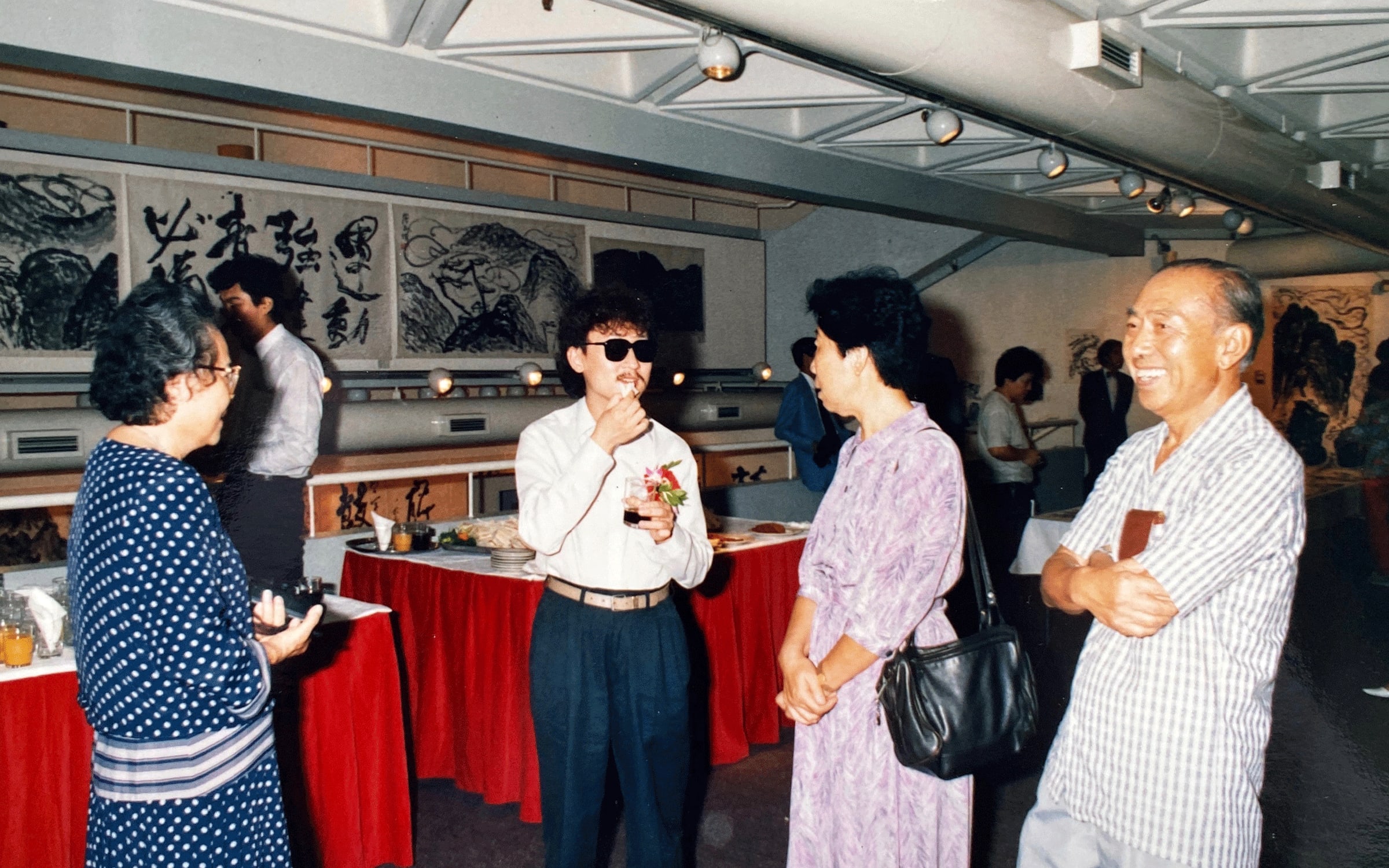 Wesley Tongson at one of his early exhibitions. Courtesy of Wesley Tongson Charitable Trust.