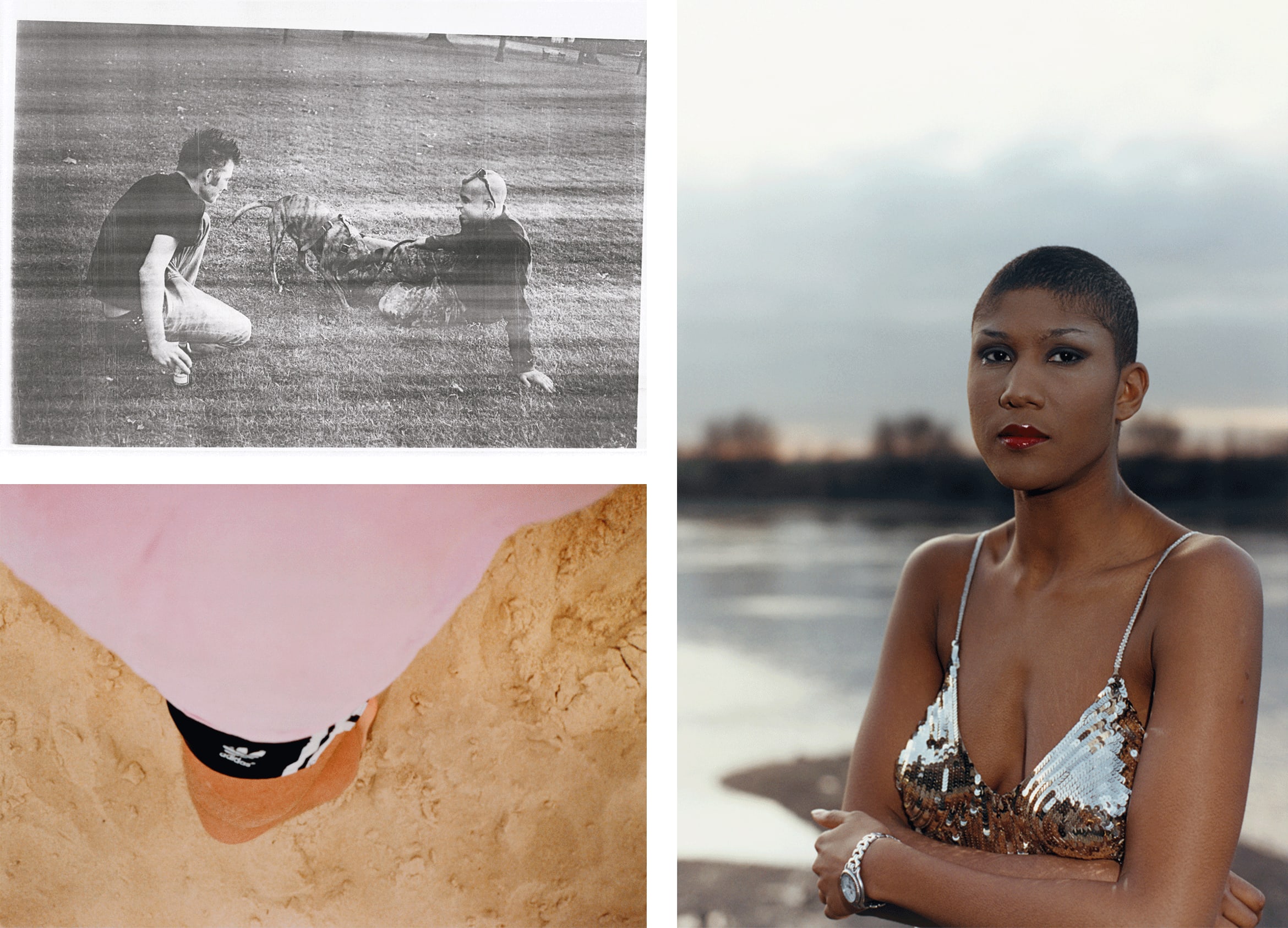 Left to right, all photos by Wolfgang Tillmans, courtesy of the artist and David Zwirner, New York and Hong Kong, Galerie Buchholz, Berlin and Cologne, Maureen Paley, London: 1. Victoria Park (2007). 2. Smokin’ Jo (1995). 3. Lacanau (self) (1986).