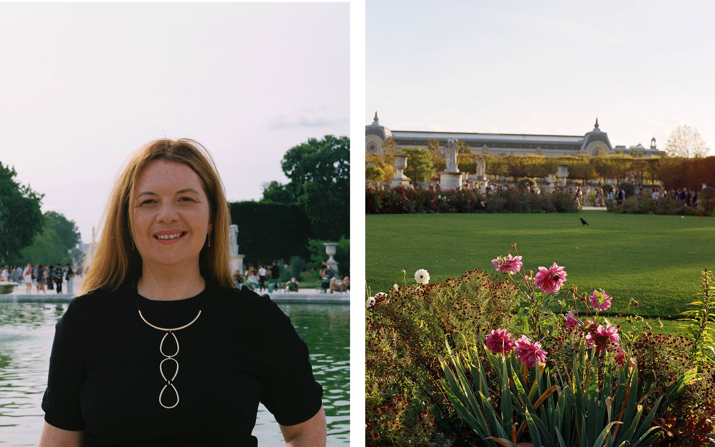 Annabelle Ténèze au Jardin des Tuileries – Domaine National du Louvre, Paris, 2023. Photographies de Marion Berrin pour Art Basel.