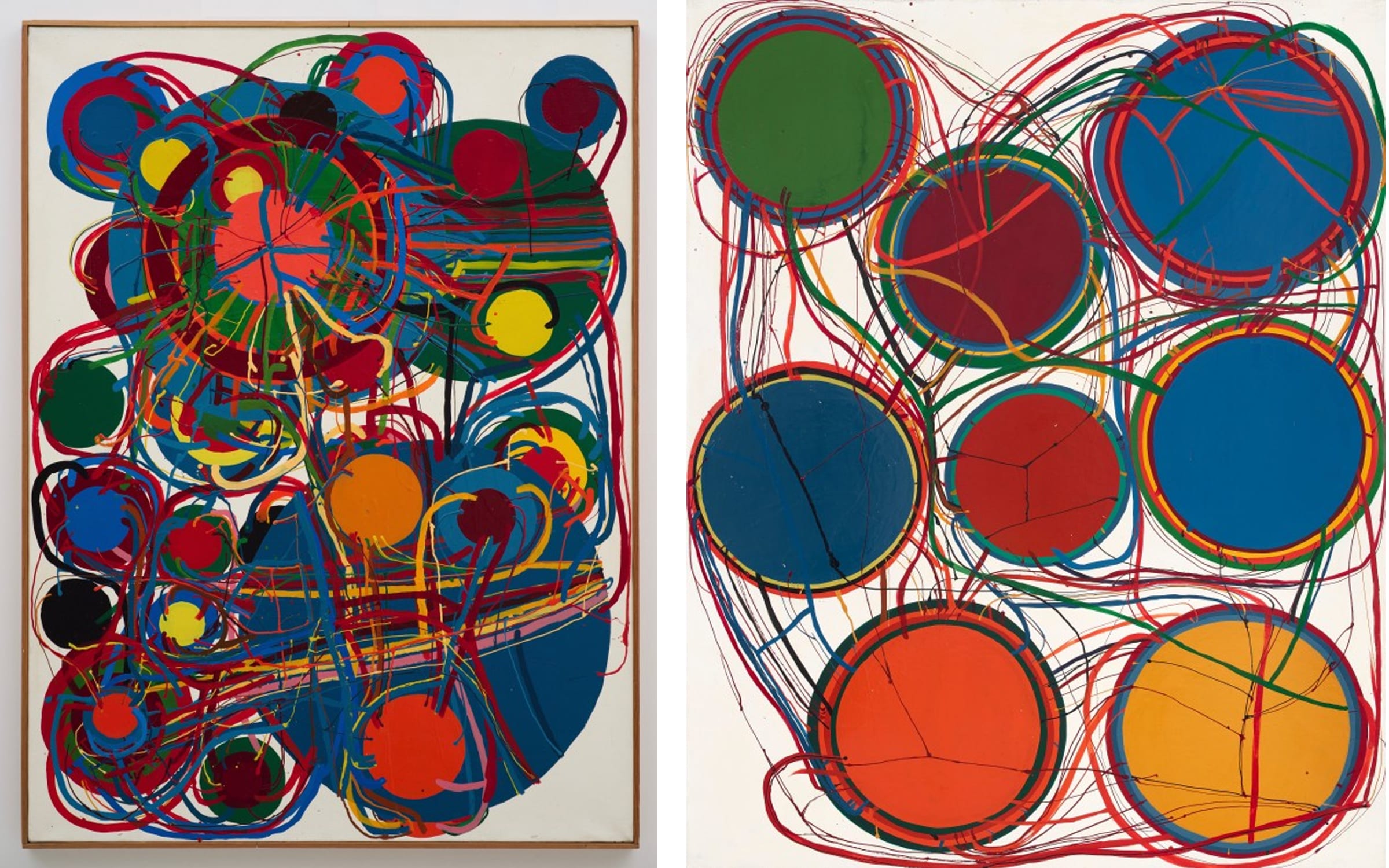 Left: Atsuko Tanaka, Untitled, 1963. Right: Atsuko Tanaka, Work, 1967. Courtesy of Tokyo Gallery + BTAP, Tokyo.