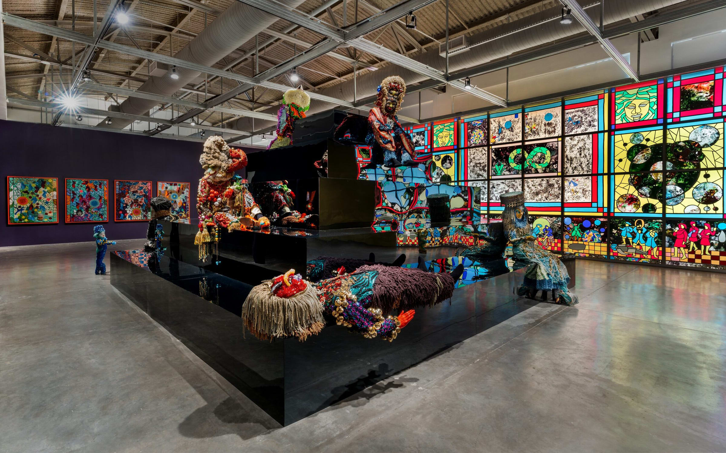 Installation view of ‘Raúl De Nieves: Eternal Return & The Obsidian Heart’ at the Museum of Contemporary Art (MOCA), North Miami. Courtesy of the artist and the Museum of Contemporary Art (MOCA), North Miami.