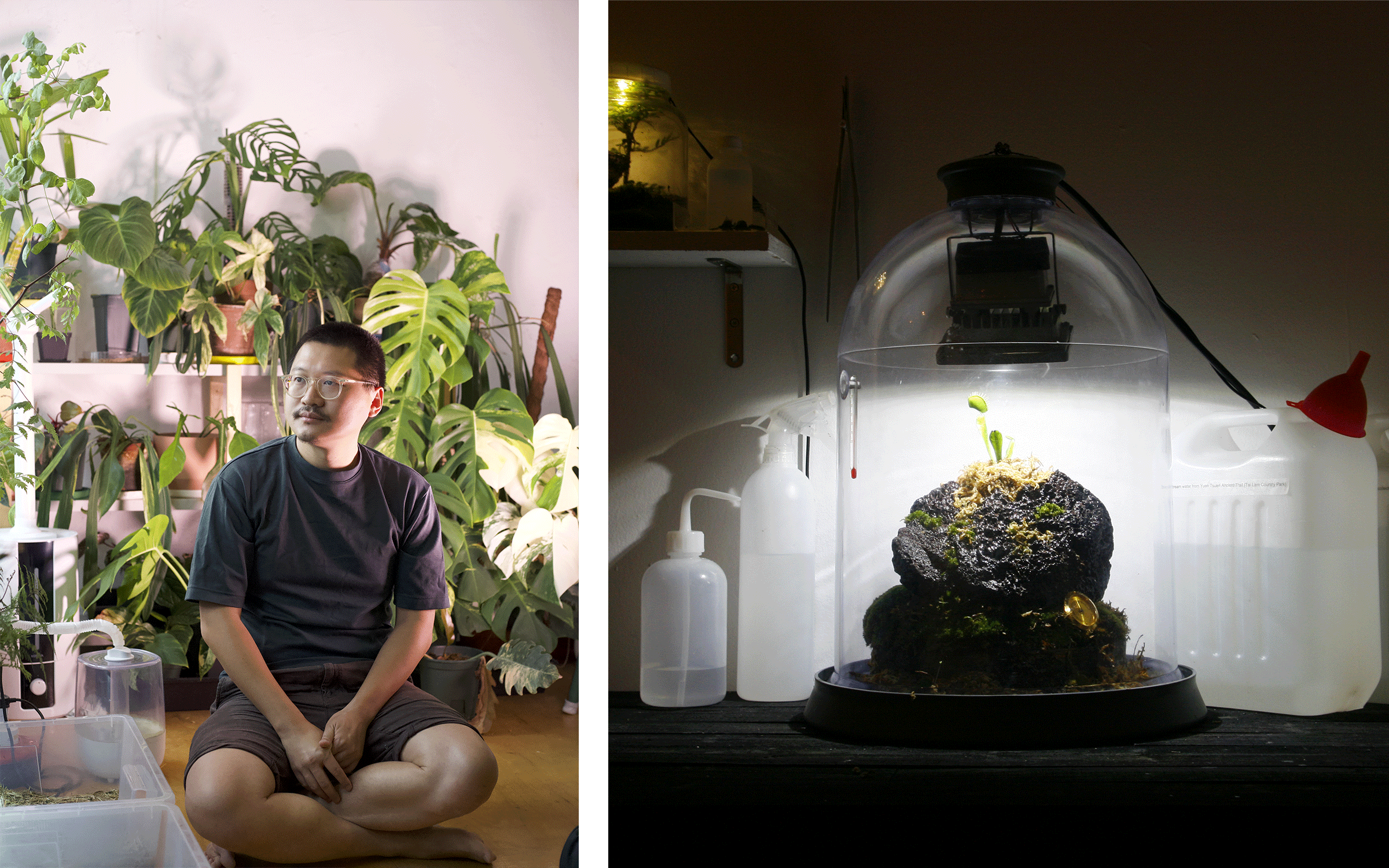 Left: Portrait of Trevor Yeung. Courtesy of the artist and Blindspot Gallery. Right: Trevor Yeung, I could be a good boyfriend, 2011. Courtesy of the artist.