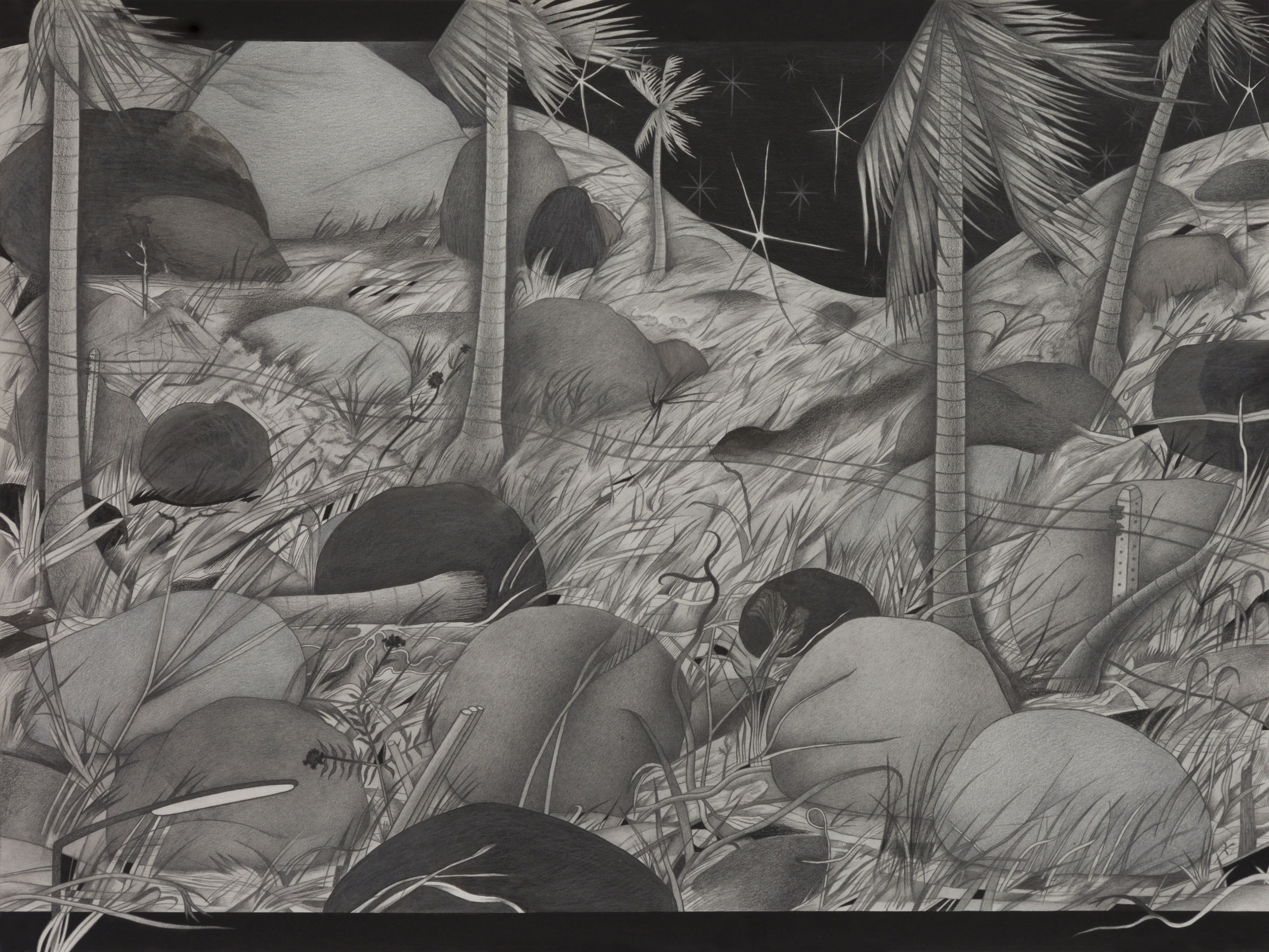 Aracha Cholitgul, Little Sundown Resort - Moving Images of Stones on the Island (2023). Courtesy of the artist and Nova Contemporary.