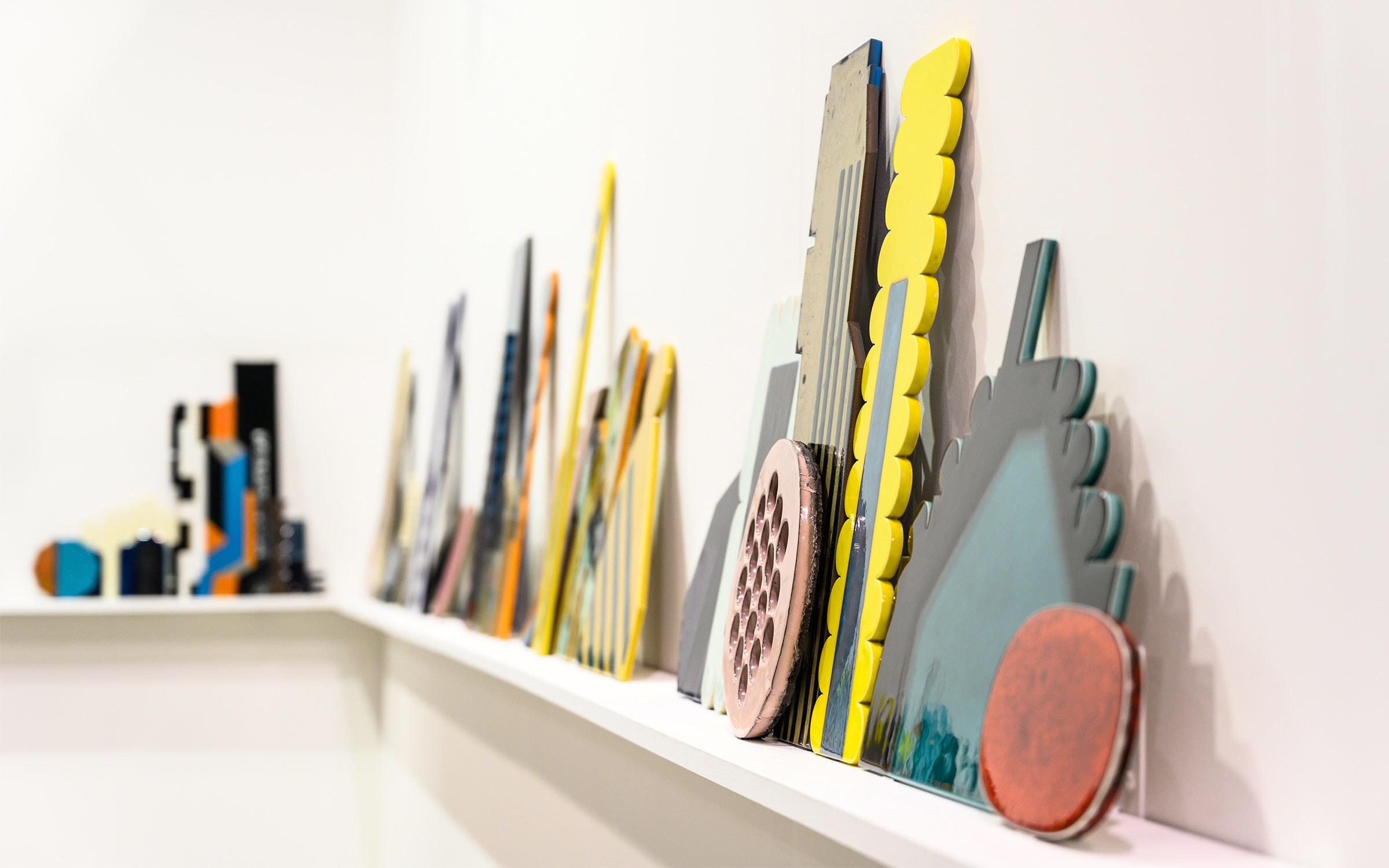 Lubna Chowdhary's ceramic sculptures, on view at Jhaveri Contemporary.
