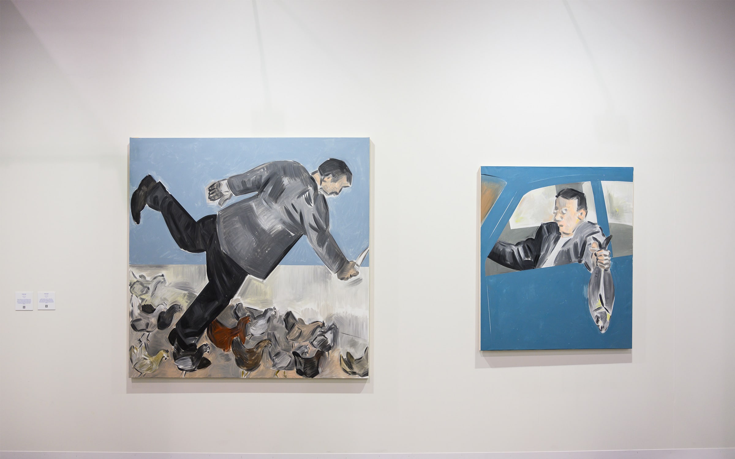 Two works by Apostolos Georgiou, on view at gb agency.