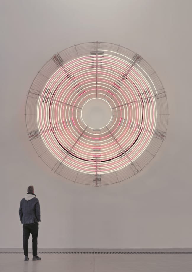 Decimal Clock (White and Pink) by Carsten Höller