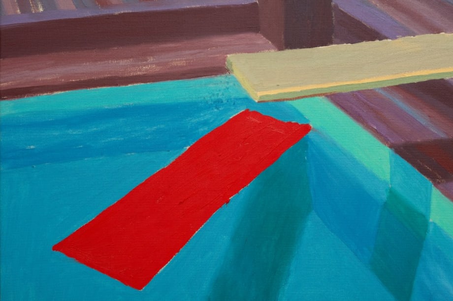Pastic Sheet Floating in a Pool by David Hockney