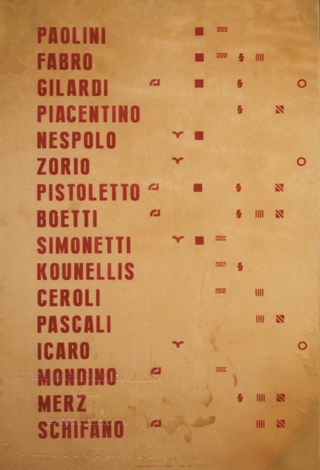 Manifesto by Alighiero Boetti