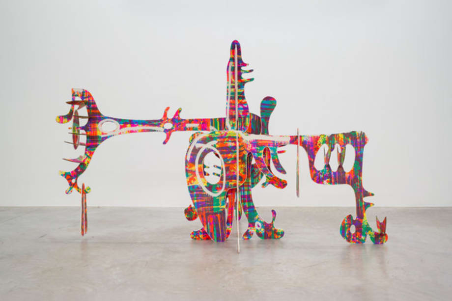 Aaron Curry Horizontal wood sculpture, 2013