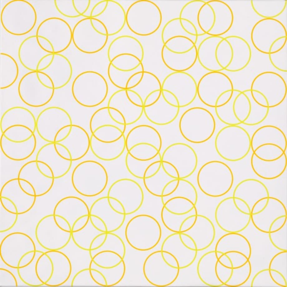 Bridget Riley Two Yellows Composition With Circles 5 2011