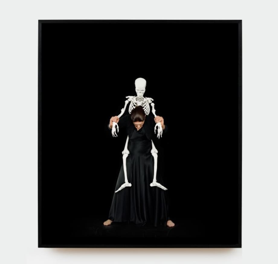 Standing with Skeleton by Marina Abramović