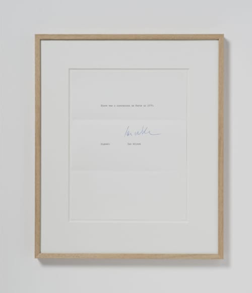 Ian Wilson | There was a discussion in Paris in 1976, 1976 | Art Basel
