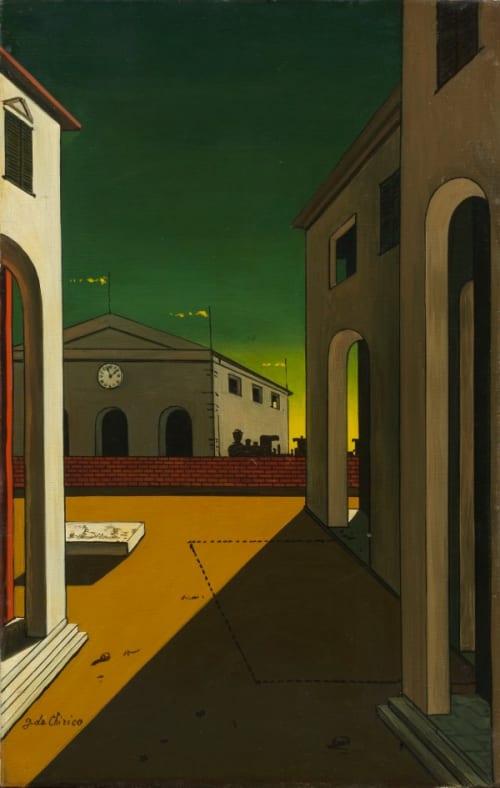Giorgio de Chirico | Piazza d'Italia con piedistallo vuoto