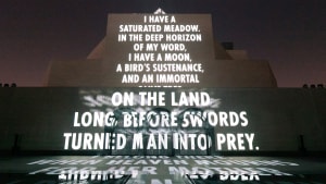 Jenny Holzer stages a spectacular surprise in the skies over Doha