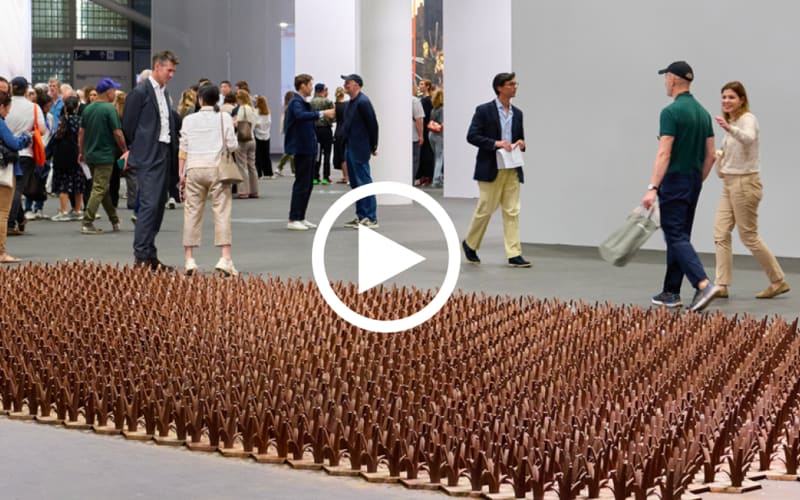 A drone tour through Art Basel’s Unlimited sector