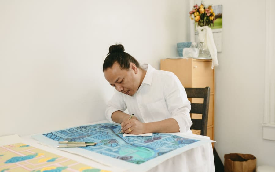 ‘Painting is the closest thing to freedom,’ says Tenzing Rigdol