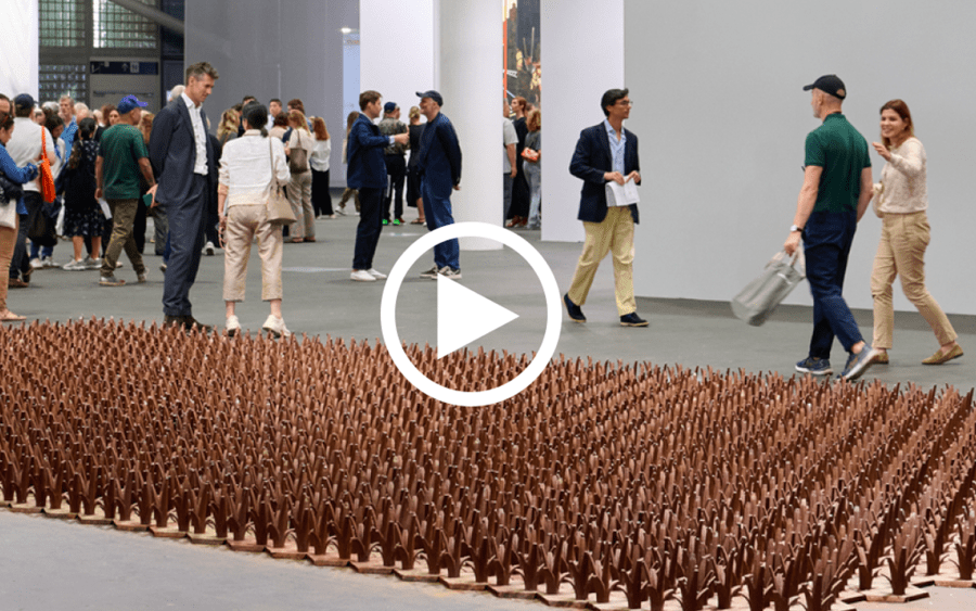 A drone tour through Art Basel’s Unlimited sector