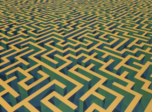 Maze: Yellow in Green
