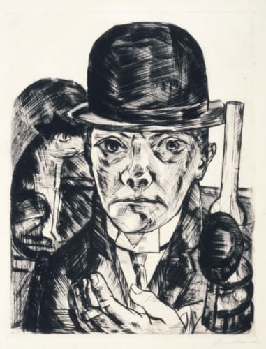 Selbstbildnis mit steifem Hut / Self-Portrait in Bowler Hat