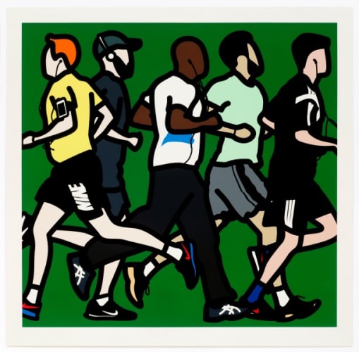 Running men.