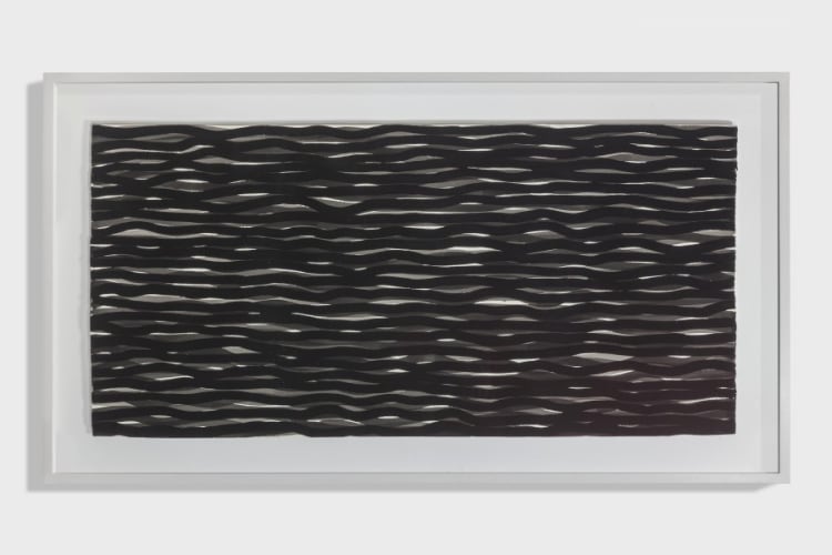 Wavy horizontal lines in black and grey