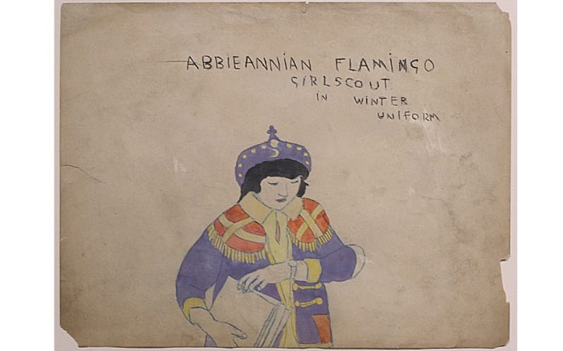 Untitled (Abbieannian Flamingo Girlscout in Winter Uniform)