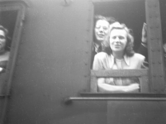 After four years in the camp, finally they are leaving. For Canada! Kassel/Mattenberg D.P. Camp, 1949