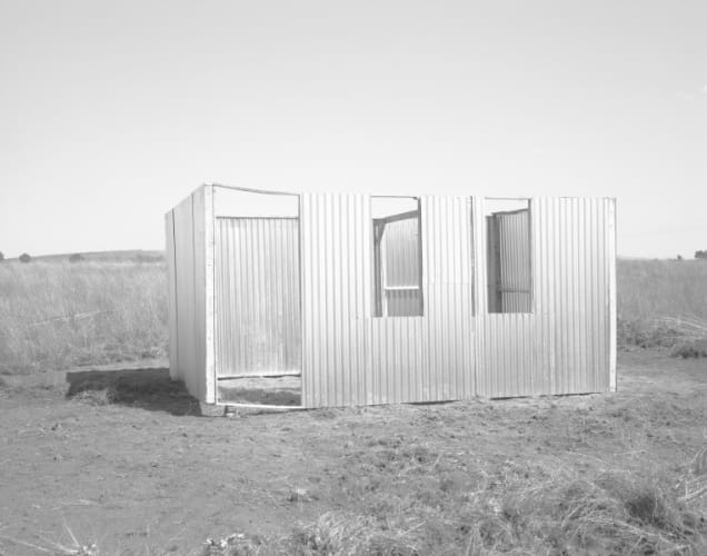 A new shack under construction, Lenasia Extension 9, Johannesburg, 5 May 1990