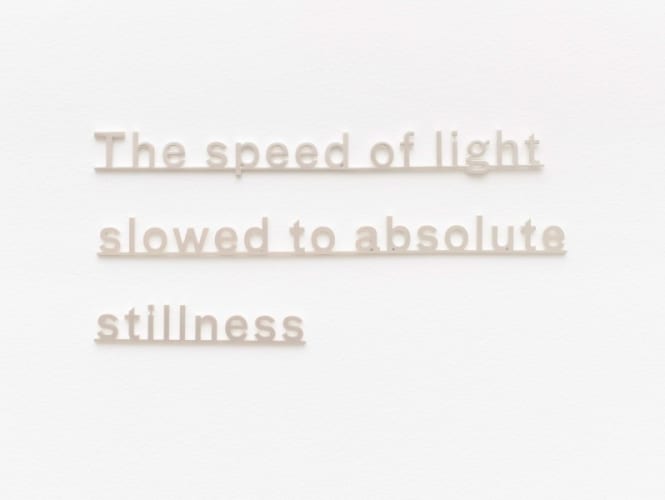 Ideas (The speed of light slowed to absolute stillness)