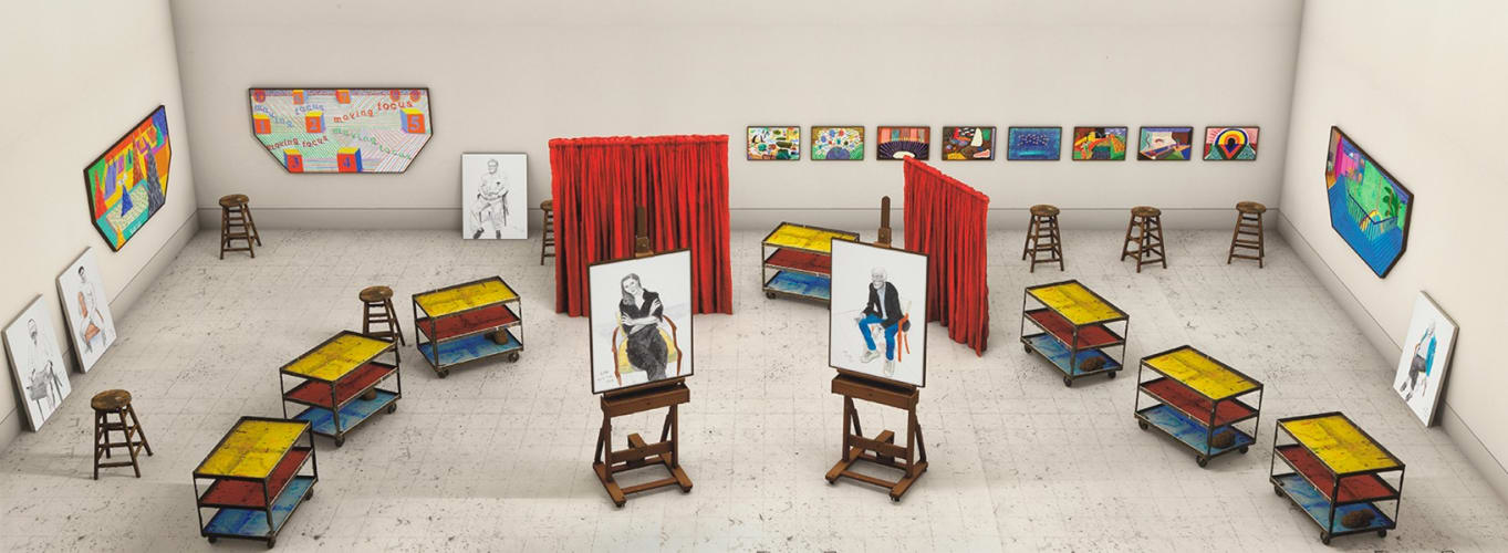 Seven Trollies, Six and a Half Stools, Six Portraits, Eleven Paintings, and Two Curtains