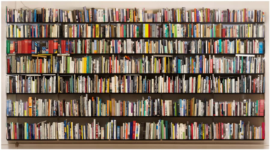 Seven Shelves of Books (Stitched)