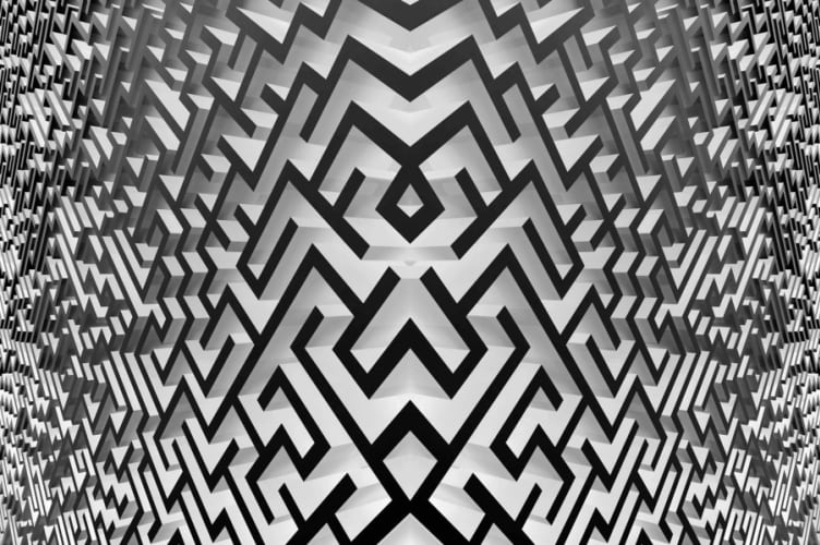 Maze (relative), black and white