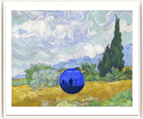 Gazing Ball (van Gogh Wheatfield with Cypresses)