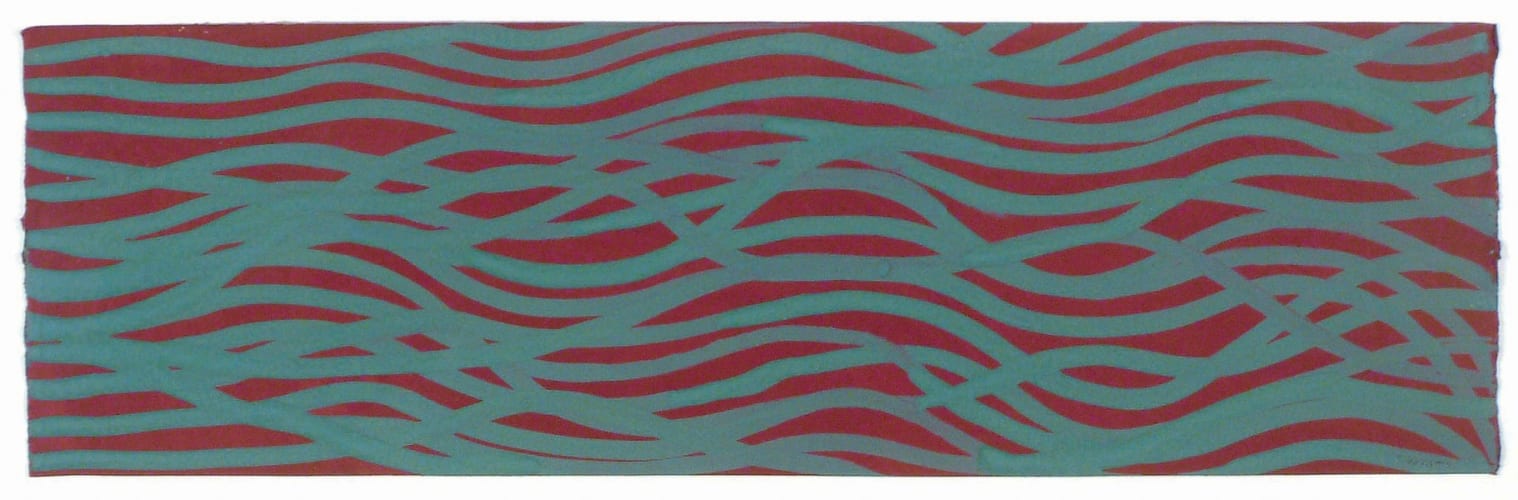 Untitled (Green wavy lines)