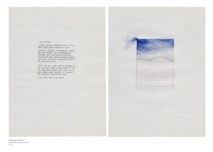 Colored Fields III (Typewriter Drawing Series)