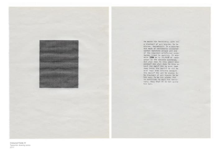 Colored Fields IV (Typewriter Drawing Series)