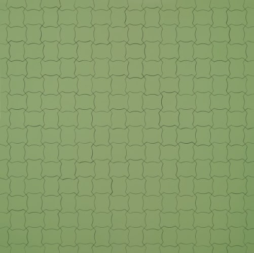 Color Code of a World Political Map, Little Fat Flesh Puzzled Face (White Green)
