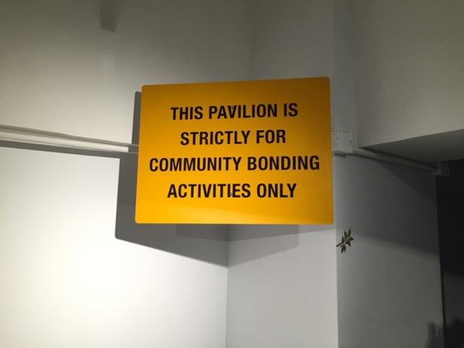THIS PAVILION IS STRICTLY FOR COMMUNITY BONDING ACTIVITIES ONLY