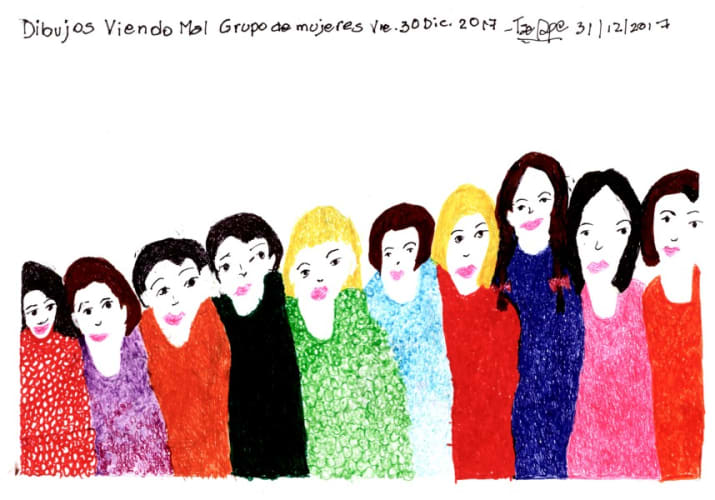 Dibujos viendo mal - Grupo de Mujeres, Vie. 30 Dic 2017