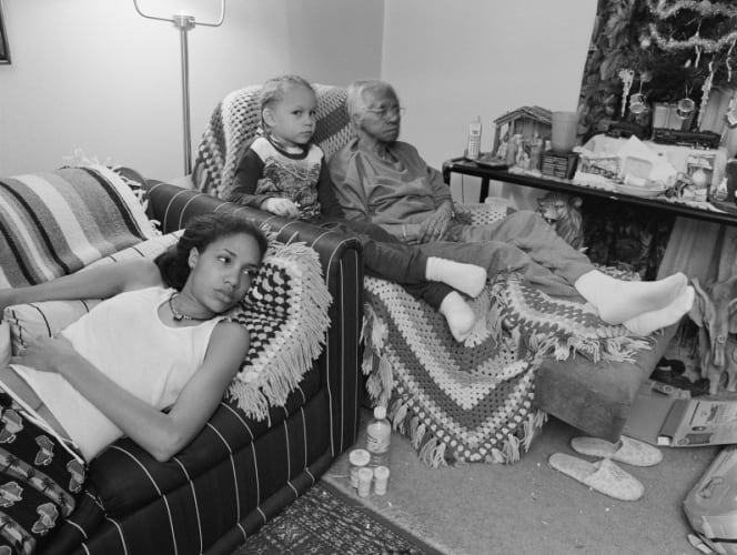 Grandma Ruby, JC and Me watching Soap Operas
