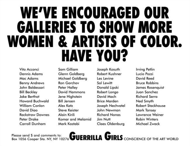 We've Encouraged our Galleries to Show More Women & Artists of Color
