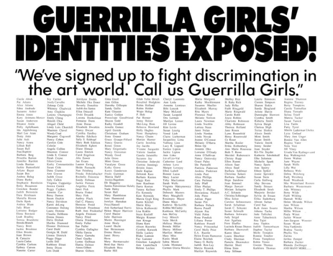 Guerrilla Girls' Identities Exposed!