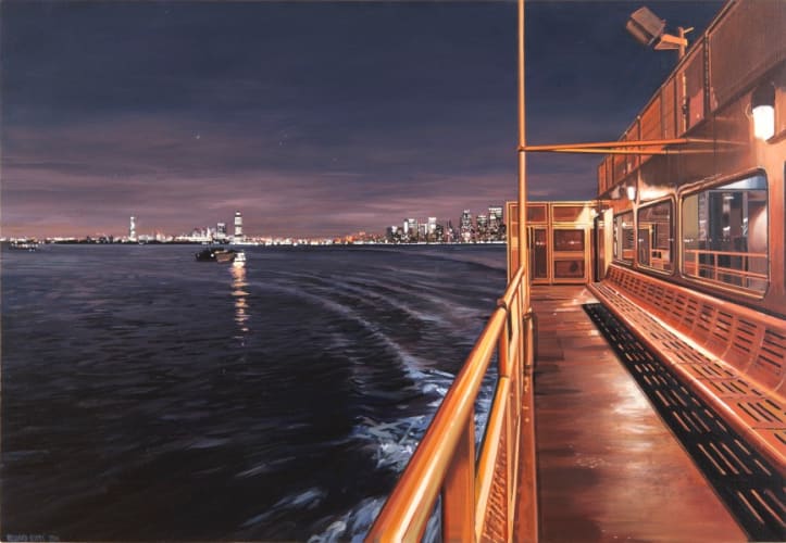 Staten Island Ferry with a Distant View of Manhattan and New Jersey