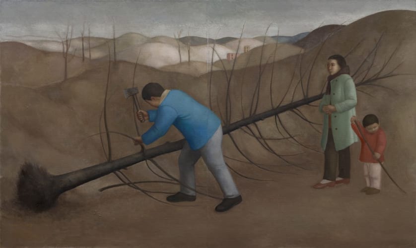 段建伟/ Duan Jianwei 砍树枝/ Cutting Branches 2018 布面油画/ Oil on canvas