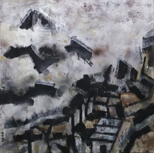 王劼音/ Wang Jieyin 云岩萧寺/ Hidden Temple in Cliff 2018 布面丙烯/ Acrylics on canvas